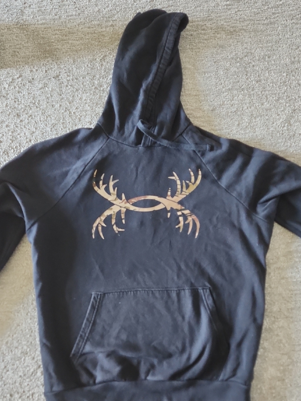 Under Armour Black Hoodie with Camo Logo
